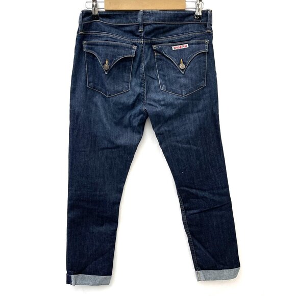 Hudson‎ Bacara Straight Flood Cuff Denim Jeans Dark Wash Low-Rise Womens 28 - Picture 1 of 16